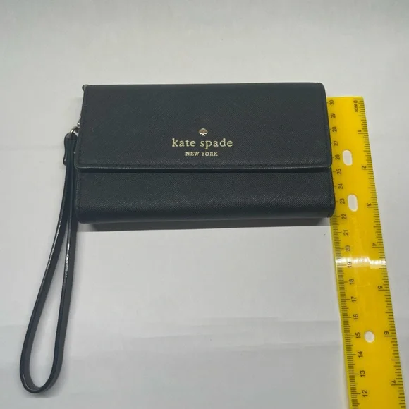 Kate Spade New York Cedar Street Leather Tri-Fold Wallet Wristlet – Phone Case - Picture 13 of 14